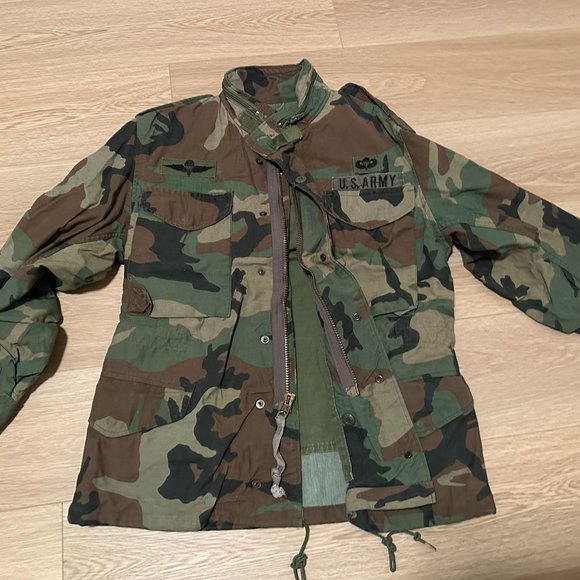 M-65 Field Jacket US Air Force Military Woodland Camo Small X-Short Ripstop - Picture 1 of 8